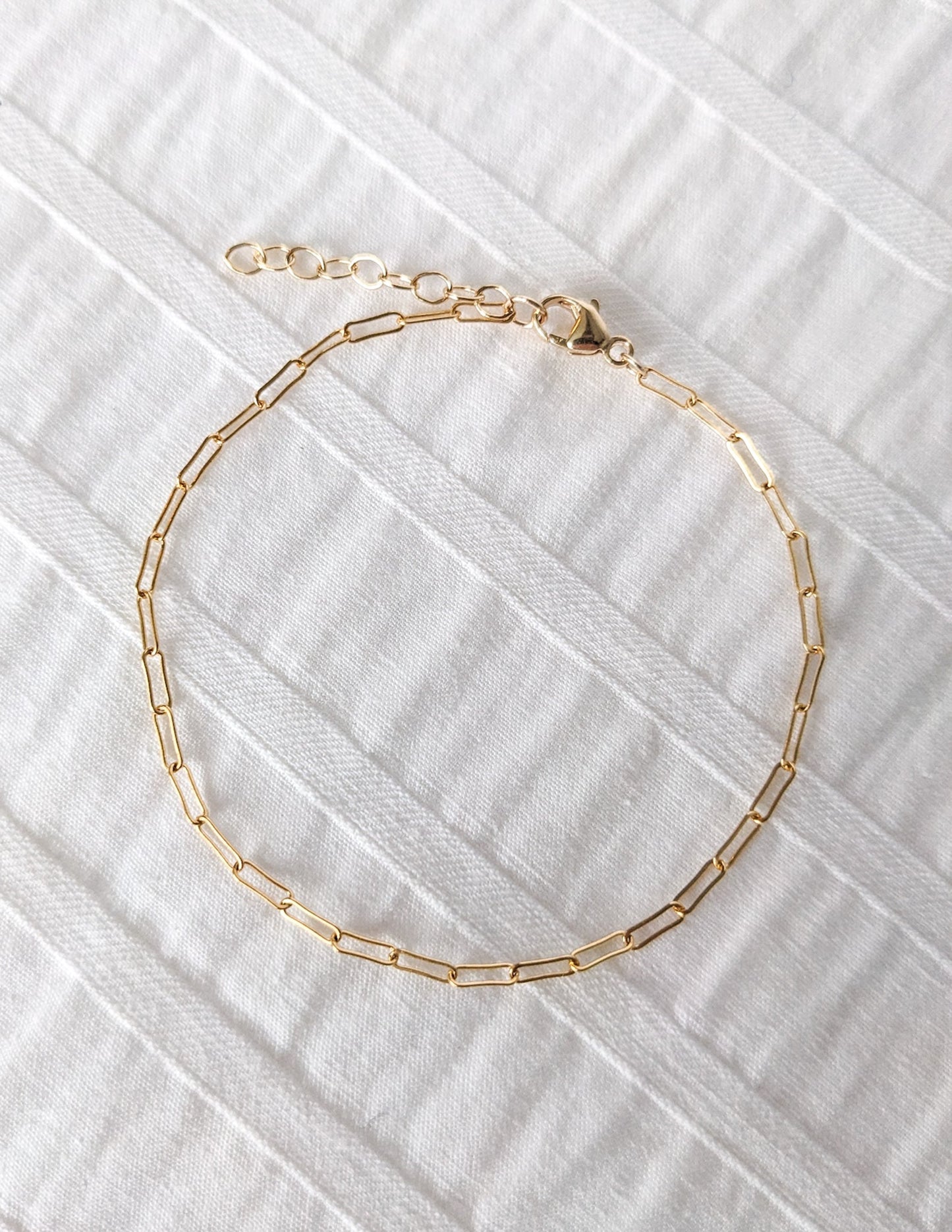 Bracelet femmes, paperclip, gold filled 14k, Apparat Atelier