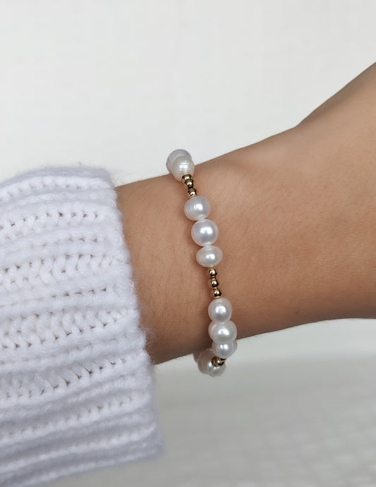 Bracelet pour femmes, perles d'eau douce, gold filled 14k, Apparat Atelier