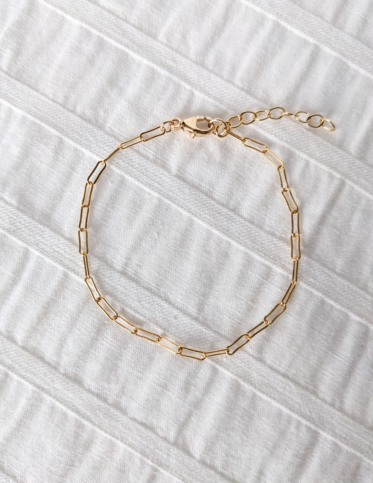 Bracelet paperclip, enfants, gold filled 14k, Apparat Atelier
